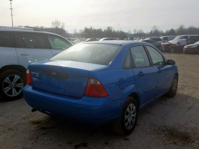 1FAFP34N27W118822 - 2007 FORD FOCUS ZX4 BLUE photo 4