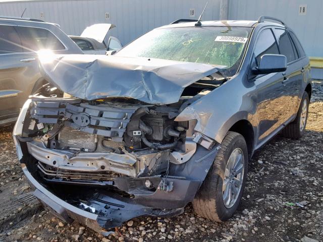 2FMDK4JC8ABB27165 - 2010 FORD EDGE SEL GRAY photo 2