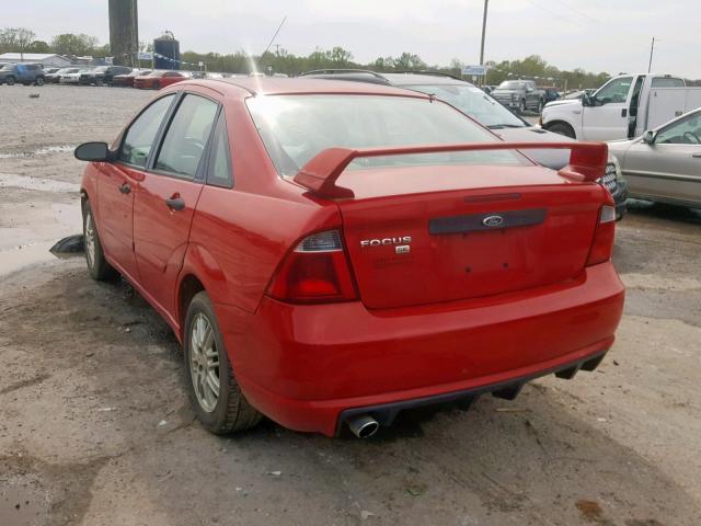 1FAHP34NX7W333860 - 2007 FORD FOCUS ZX4 RED photo 3