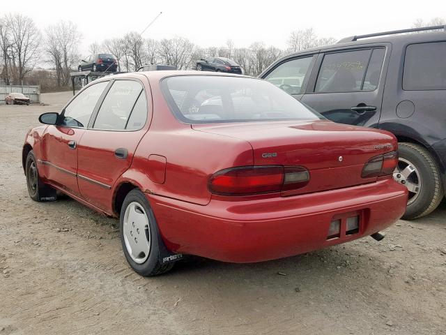 1Y1SK5360PZ060099 - 1993 GEO PRIZM BASE წითელი ფოტო 3