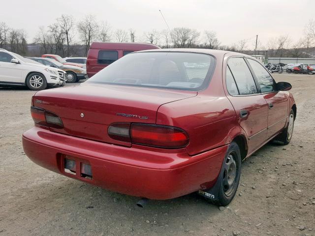 1Y1SK5360PZ060099 - 1993 GEO PRIZM BASE წითელი ფოტო 4
