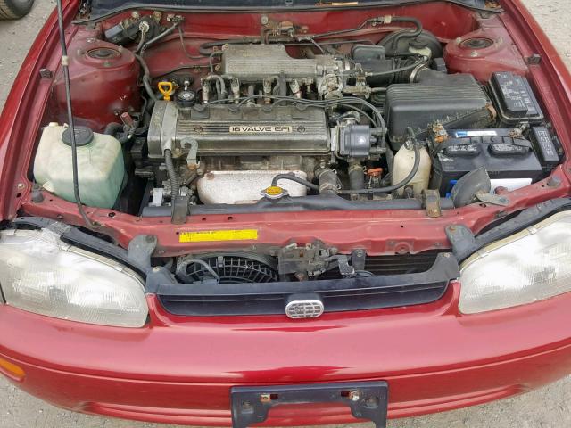 1Y1SK5360PZ060099 - 1993 GEO PRIZM BASE წითელი ფოტო 7