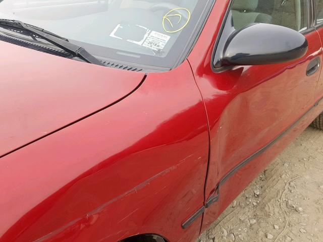 1Y1SK5360PZ060099 - 1993 GEO PRIZM BASE წითელი ფოტო 9