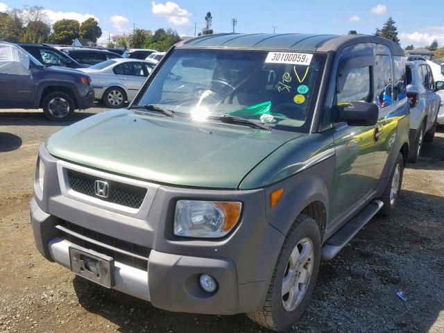 5J6YH28664L002320 - 2004 HONDA ELEMENT EX GREEN photo 2