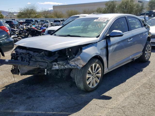 5NPE34AF0FH136504 - 2015 HYUNDAI SONATA SPO SILVER photo 2