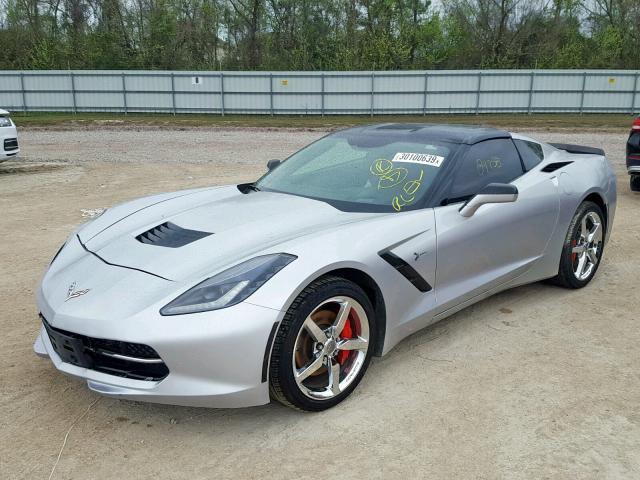 1G1YF2D76F5116876 - 2015 CHEVROLET CORVETTE S SILVER photo 2