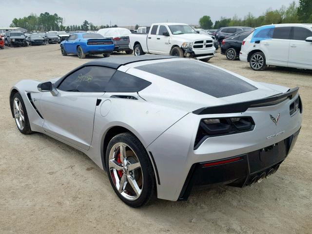 1G1YF2D76F5116876 - 2015 CHEVROLET CORVETTE S SILVER photo 3