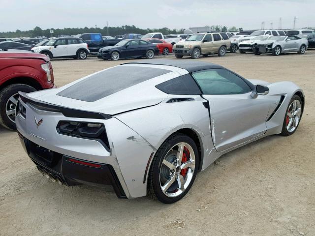 1G1YF2D76F5116876 - 2015 CHEVROLET CORVETTE S SILVER photo 4