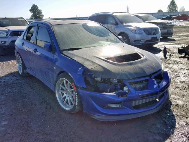 JA3AH86D85U042386 - 2005 MITSUBISHI LANCER EVO BLUE photo 1