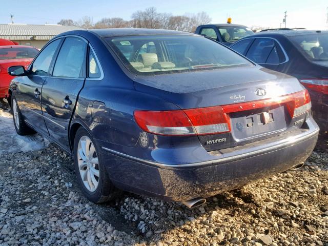 KMHFC46FX6A038466 - 2006 HYUNDAI AZERA SE BLUE photo 3