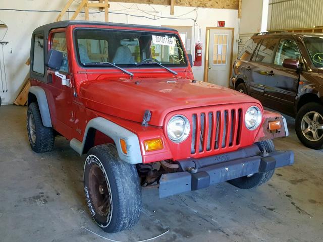 1J4FY29P6WP762614 - 1998 JEEP WRANGLER / RED photo 1