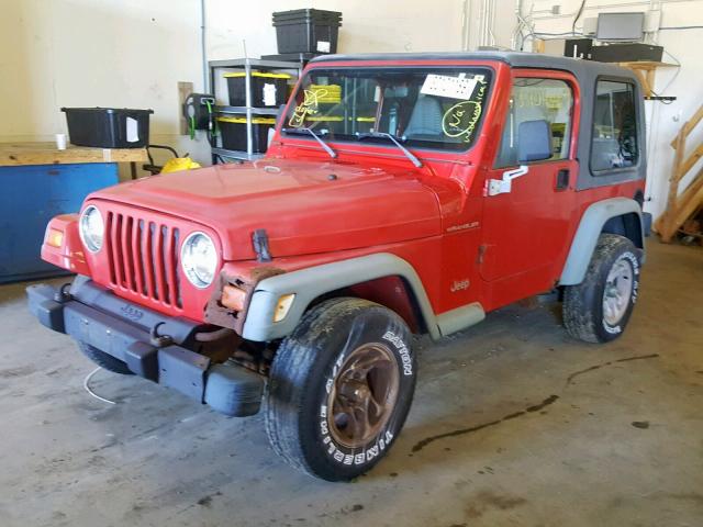 1J4FY29P6WP762614 - 1998 JEEP WRANGLER / RED photo 2