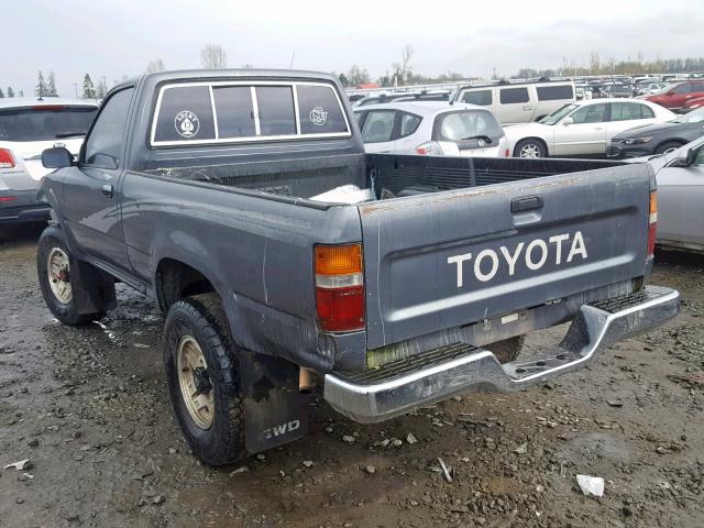 JT4RN01P2P7062571 - 1993 TOYOTA PICKUP 1/2 GRAY photo 3