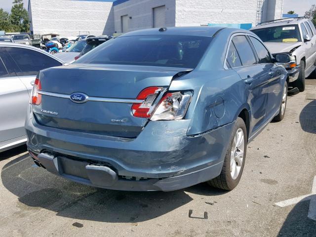 1FAHP2EW6AG121413 - 2010 FORD TAURUS SEL BLUE photo 4