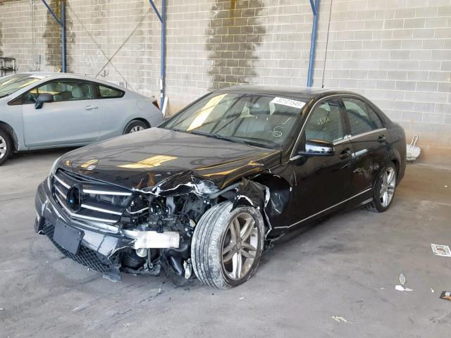 WDDGF4HB6ER313380 - 2014 MERCEDES-BENZ C 250 BLACK photo 2