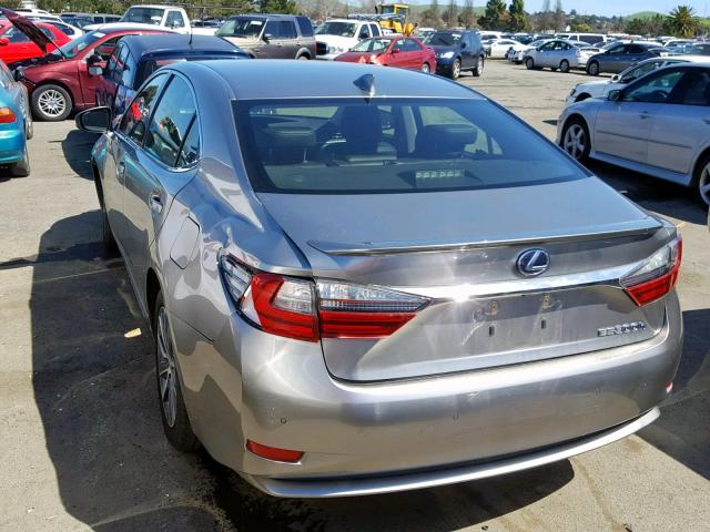 JTHBW1GG6H2148636 - 2017 LEXUS ES 300H TAN photo 3