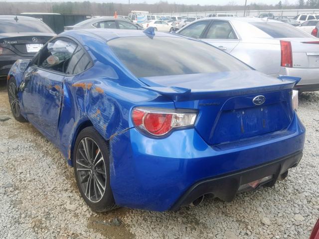 JF1ZCAC14G8601017 - 2016 SUBARU BRZ 2.0 LI BLUE photo 3