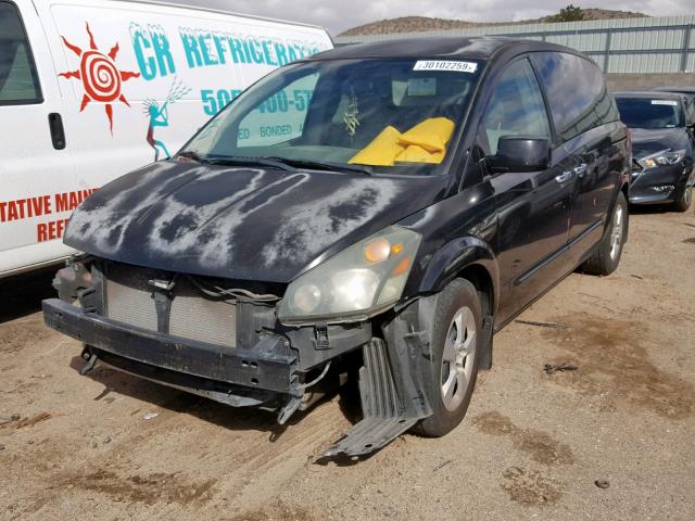 5N1BV28U78N102614 - 2008 NISSAN QUEST S BLACK photo 2