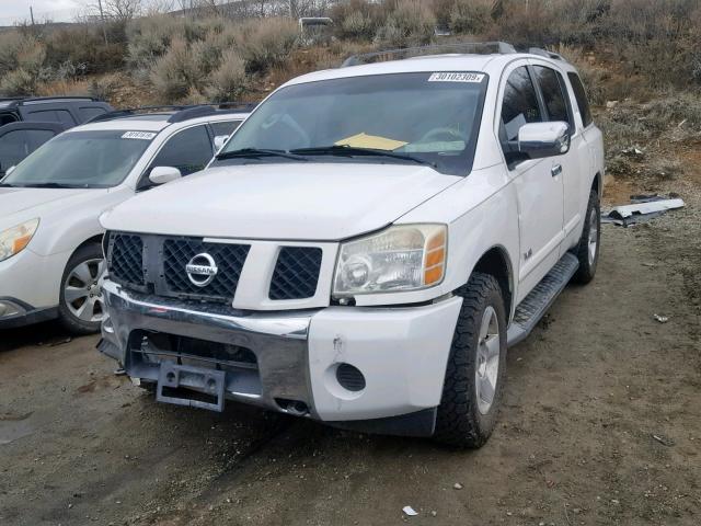 5N1AA08B95N718742 - 2005 NISSAN ARMADA SE WHITE photo 2