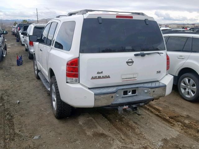 5N1AA08B95N718742 - 2005 NISSAN ARMADA SE WHITE photo 3