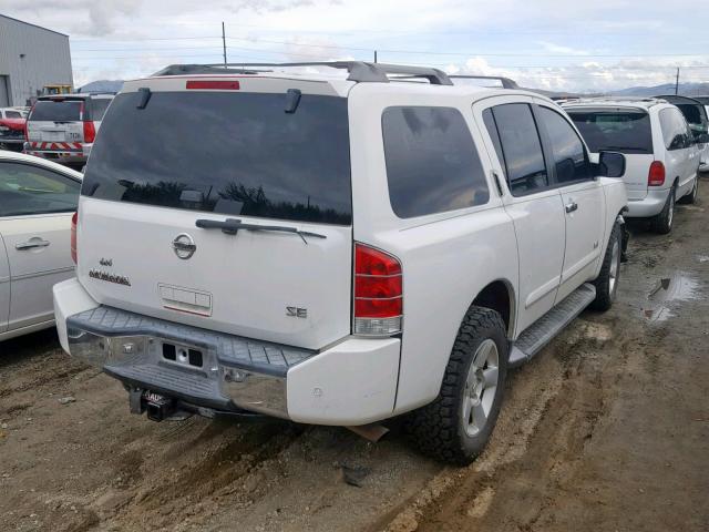 5N1AA08B95N718742 - 2005 NISSAN ARMADA SE WHITE photo 4