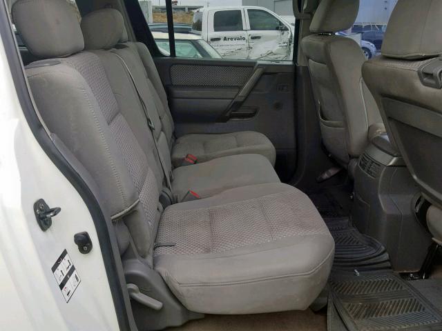 5N1AA08B95N718742 - 2005 NISSAN ARMADA SE WHITE photo 6