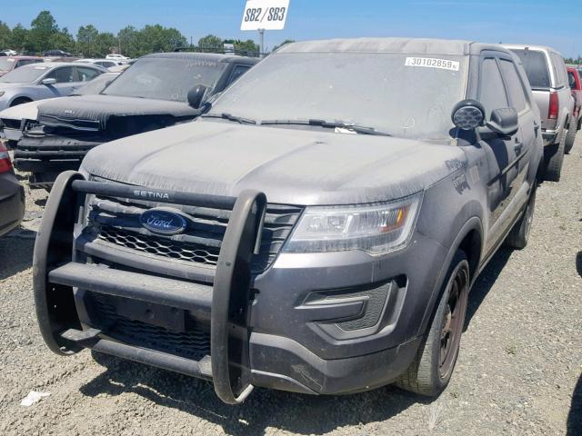 1FM5K8ARXHGD07704 - 2017 FORD EXPLORER P GRAY photo 2