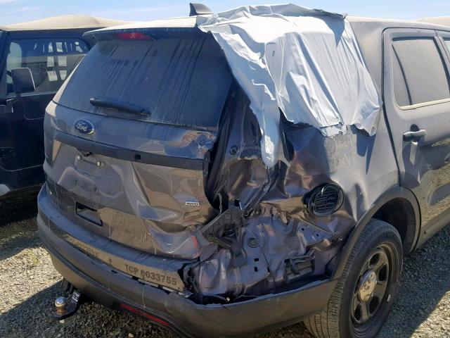 1FM5K8ARXHGD07704 - 2017 FORD EXPLORER P GRAY photo 9