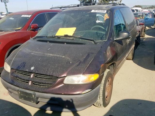 2B4GP25R0VR278419 - 1997 DODGE CARAVAN PURPLE photo 2