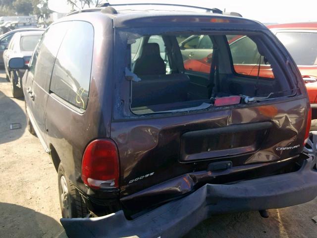 2B4GP25R0VR278419 - 1997 DODGE CARAVAN PURPLE photo 3