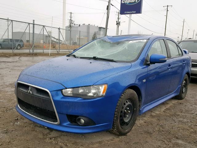 JA32U2FU1FU600738 - 2015 MITSUBISHI LANCER ES BLUE photo 2