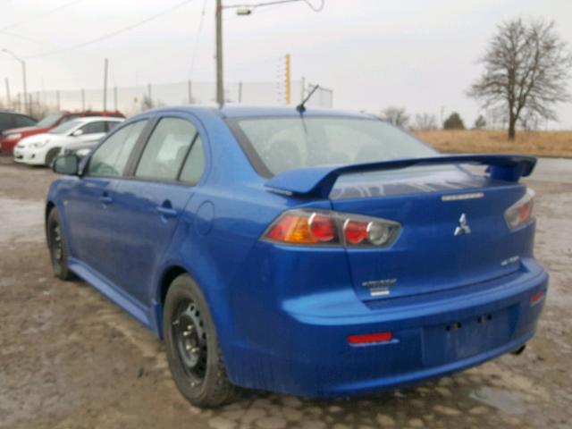 JA32U2FU1FU600738 - 2015 MITSUBISHI LANCER ES BLUE photo 3