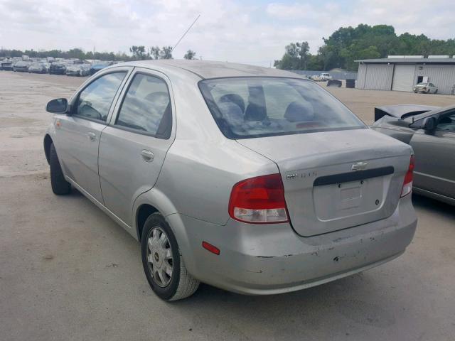 KL1TJ52614B161032 - 2004 CHEVROLET AVEO LS SILVER photo 3