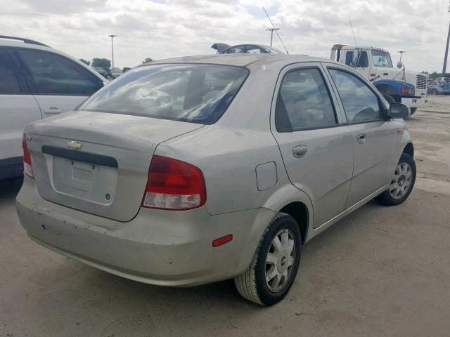 KL1TJ52614B161032 - 2004 CHEVROLET AVEO LS SILVER photo 4