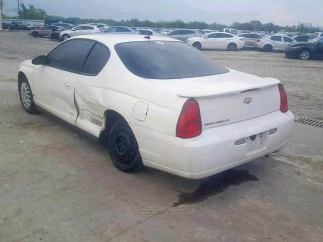 2G1WJ15K069386644 - 2006 CHEVROLET MONTE CARL WHITE photo 3