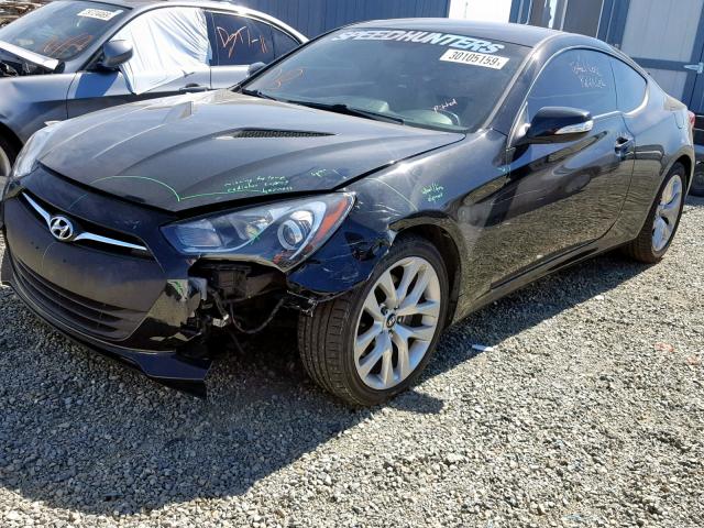 KMHHU6KJ8FU123946 - 2015 HYUNDAI GENESIS CO BLACK photo 2