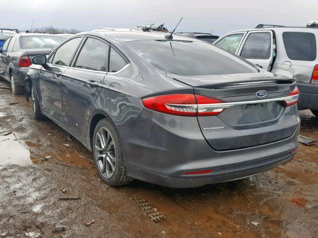 3FA6P0G77HR103717 - 2017 FORD FUSION S GRAY photo 3