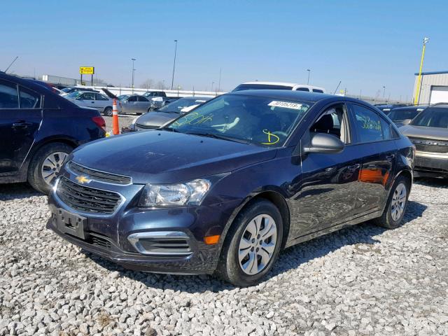 1G1P15SH1F7168086 - 2015 CHEVROLET CRUZE L BLUE photo 2