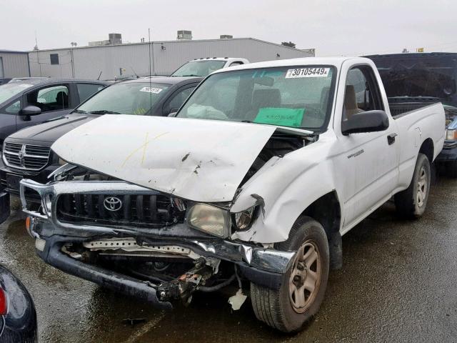 5TENL42N52Z101891 - 2002 TOYOTA TACOMA WHITE photo 2