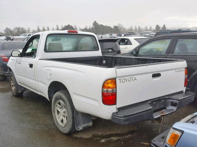 5TENL42N52Z101891 - 2002 TOYOTA TACOMA WHITE photo 3