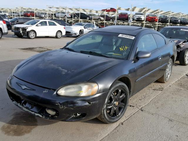 4C3AG52HX2E164199 - 2002 CHRYSLER SEBRING LX BLACK photo 2