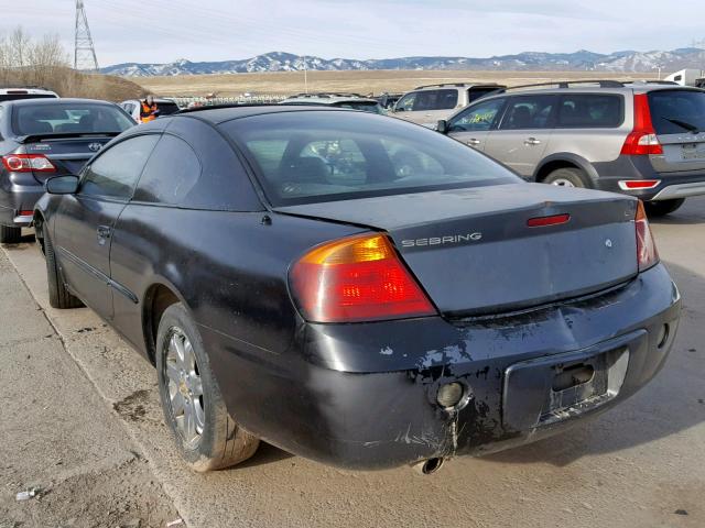 4C3AG52HX2E164199 - 2002 CHRYSLER SEBRING LX BLACK photo 3