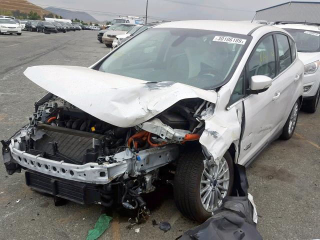 1FADP5CU5FL123945 - 2015 FORD C-MAX PREM WHITE photo 2