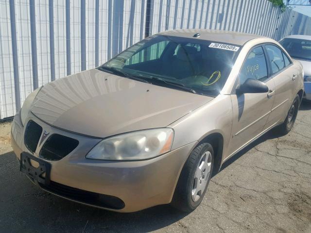 1G2ZF57B384112830 - 2008 PONTIAC G6 VALUE L TAN photo 2