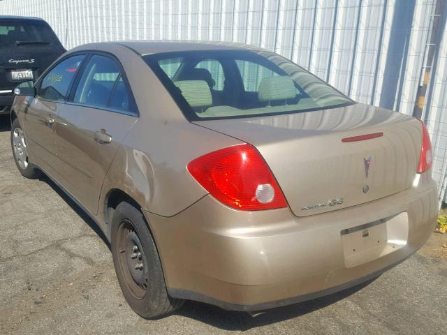 1G2ZF57B384112830 - 2008 PONTIAC G6 VALUE L TAN photo 3