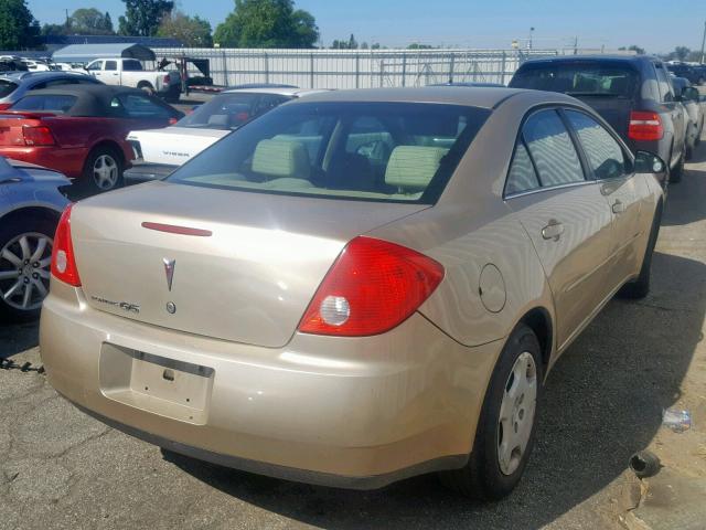 1G2ZF57B384112830 - 2008 PONTIAC G6 VALUE L TAN photo 4