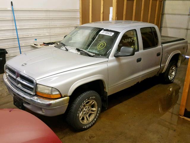 1D7HG48N03S126850 - 2003 DODGE DAKOTA QUA GRAY photo 2