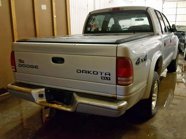 1D7HG48N03S126850 - 2003 DODGE DAKOTA QUA GRAY photo 4