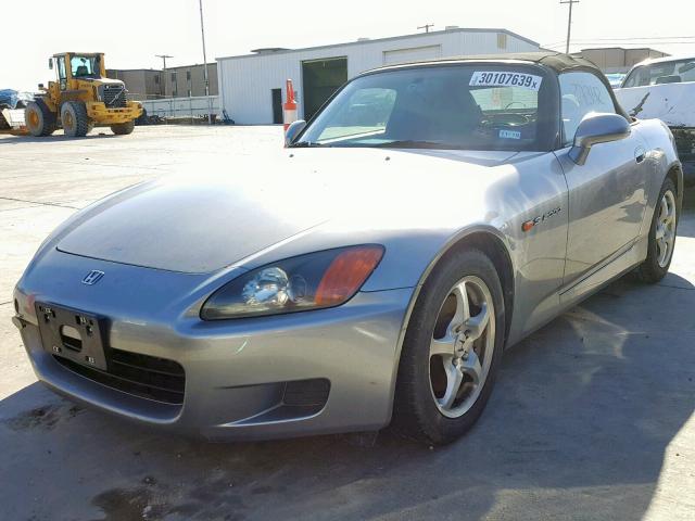 JHMAP11431T000130 - 2001 HONDA S2000 GRAY photo 2