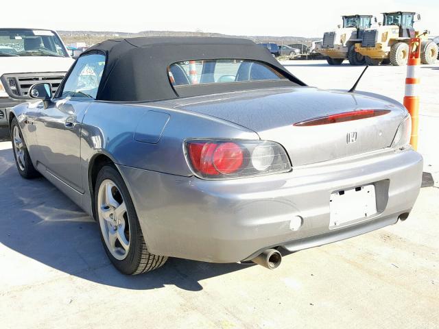 JHMAP11431T000130 - 2001 HONDA S2000 GRAY photo 3